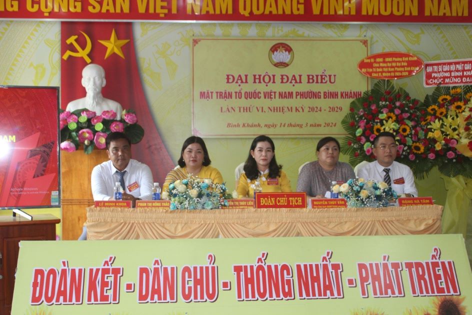 ĐẠI HỘI ĐẠI BIỂU MẶT TRẬN TỔ QUỐC VIỆT NAM PHƯỜNG BÌNH KHÁNH LẦN THỨ VI, NHIỆM KỲ 2024-2029