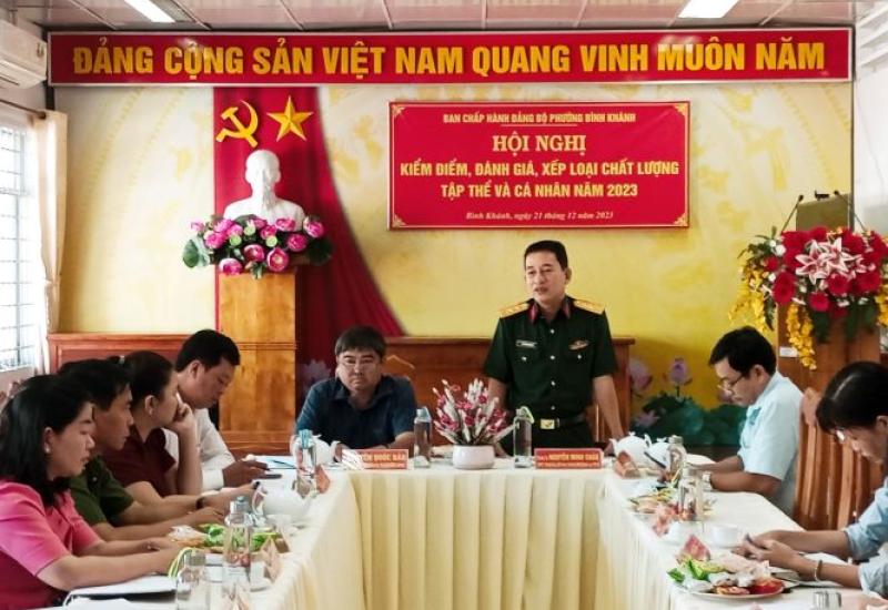 HỘI NGHỊ KIỂM ĐIỂM, ĐÁNH GIÁ, XẾP LOẠI CHẤT LƯỢNG TẬP THỂ, CÁ NHÂN BAN THƯỜNG VỤ ĐẢNG UỶ PHƯỜNG NĂM 2023