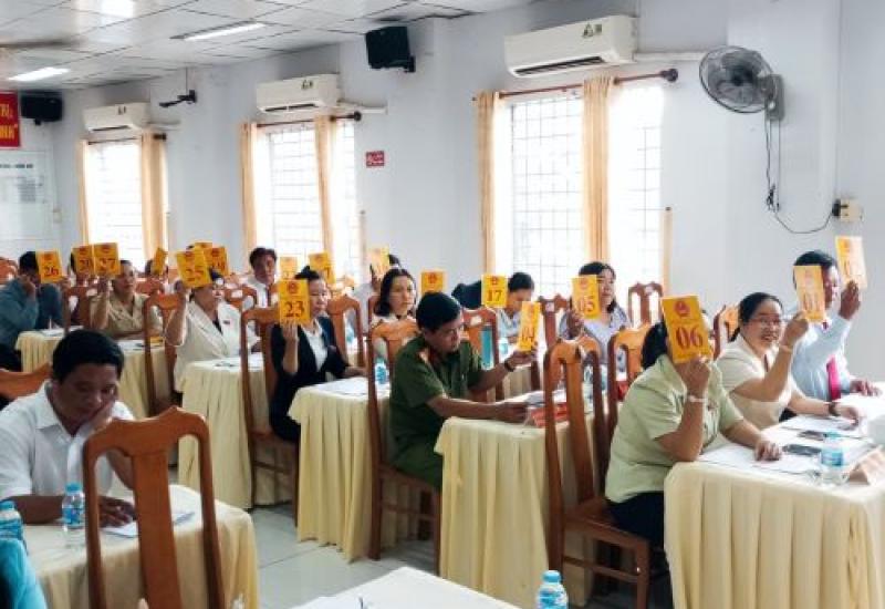 Kỳ họp thứ 9 HĐND phường Bình Khánh khóa V, nhiệm kỳ 2021-2026