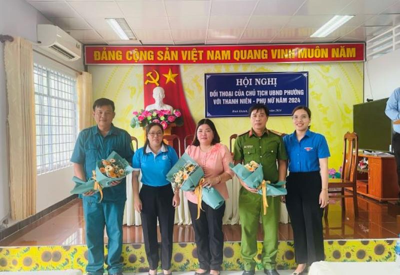 Phường Bình Khánh tổ chức đối thoại giữa lãnh đạo UBND phường với thanh niên, phụ nữ năm 2024