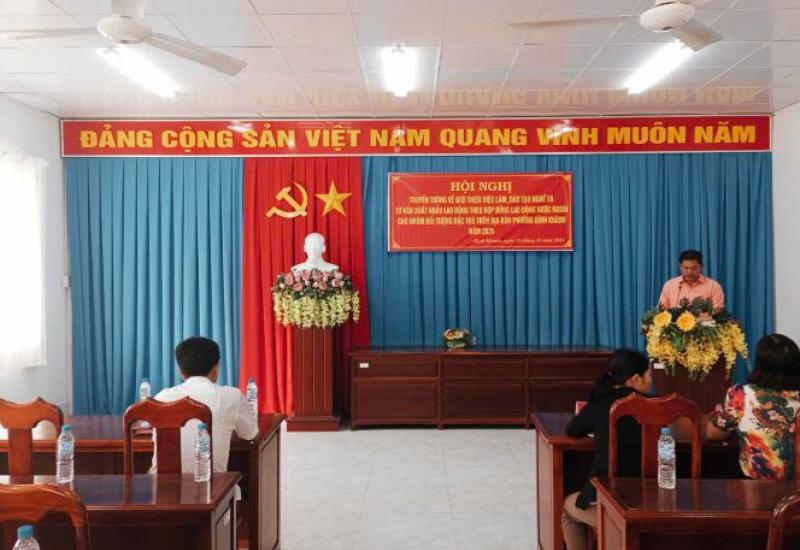 Bình Khánh tổ chức Hội nghị truyền thông giới thiệu việc làm, đào tạo nghề và tư vấn xuất khẩu lao động theo hợp đồng lao