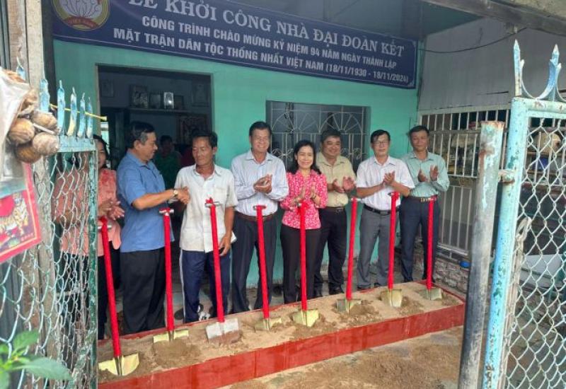 LỄ KHỞI CÔNG NHÀ TÌNH ĐỒNG ĐỘI, NHÀ ĐẠI ĐOÀN KẾT TẠI PHƯỜNG BÌNH KHÁNH