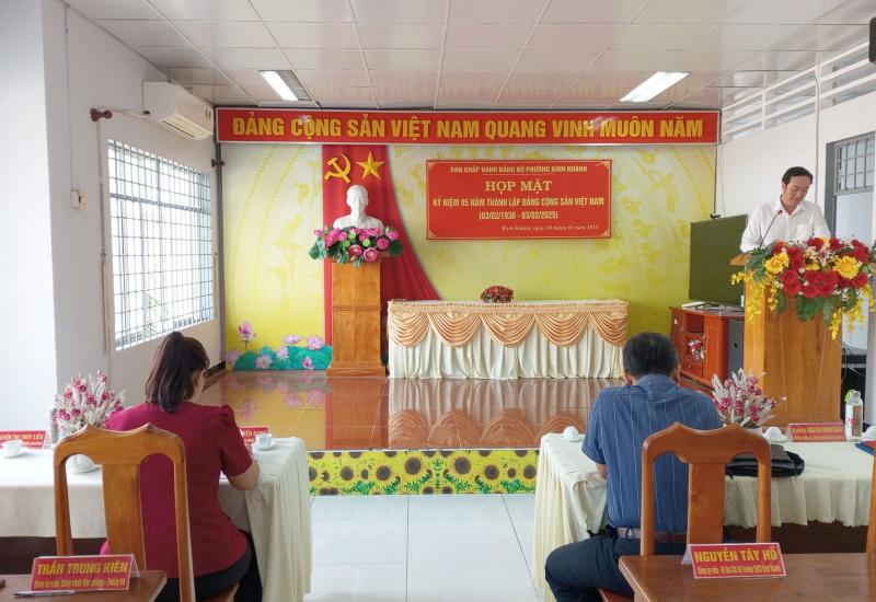 PHƯỜNG BÌNH KHÁNH TỔ CHỨC HỌP MẶT KỶ NIỆM 95 NĂM NGÀY THÀNH LẬP ĐẢNG CỘNG SẢN VIỆT NAM (03021930 – 03022025