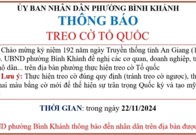 TREO CỜ TỔ QUỐC